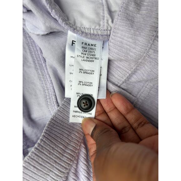 Frame Denim Lilac Corduroy Le High Straight Pants Size 27 - Picture 9 of 10